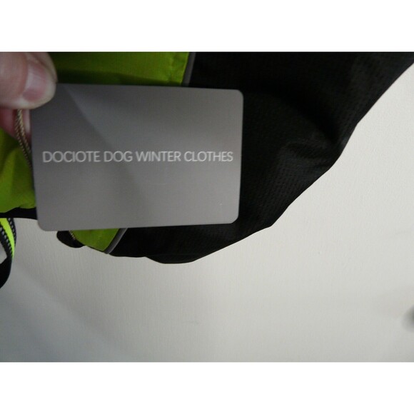 Dociote Dog XL Winter Overcoat Green and Black Reflective - Picture 3 of 8